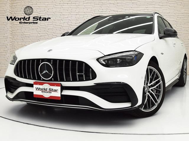 メルセデスＡＭＧ Ｃクラスステーションワゴン Ｃ４３　４マチック　パノラマＳＲ　レーダーセーフティＰＫＧ　ＡＭＧ１９ｉｎ５ツインスポークＡＷ　ブラックレザーシート　ＦシートＨ＆ベンチレーター　ブルメスターサウンド　ヘッドアップディスプレイ　ＡＭＧエクステリア