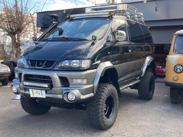 三菱 デリカスペースギア シャモニー ４ｗｄ １０インチリフトアップ オーバーフェンダー ｒａｎｃｈｏ９０００ショックの中古車 グーネット中古車