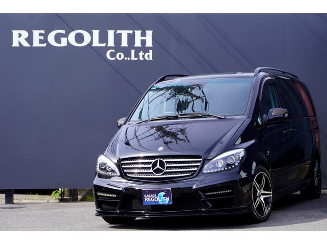 Ｖクラス(メルセデス・ベンツ) Ｖ３５０　アンビエンテ　ＷＡＬＤ　Ｂｌａｃｋ　Ｂｉｓｏｎタイプエアロ　黒革　ストラーダＳＤナビ 中古車画像