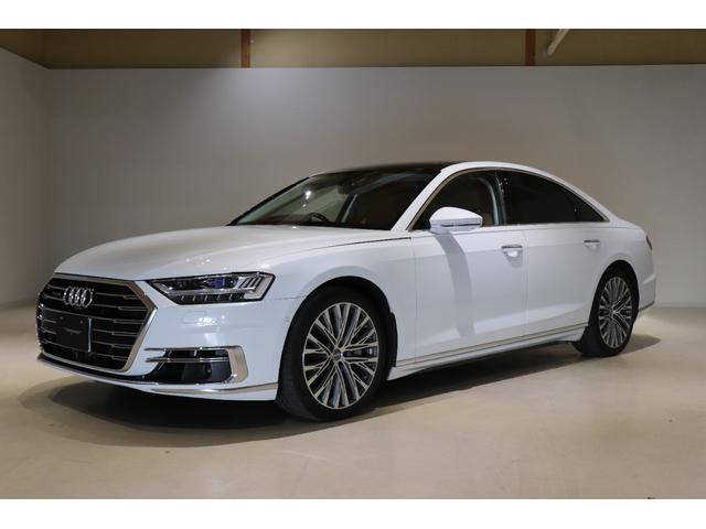 Ａ８(アウディ) ６０ＴＦＳＩクワトロ　茶革　ＨＤマトリックスＬＥＤ　Ｂａｎｇ＆Ｏｌｕｆｓｅｎ３Ｄサラウンドシステム　２０インチＡＷ　アシスタンスＰＫＧ　コンフォートＰＫＧ　ダイナミックオールステアリング　サンルーフ　アンビエントライト 中古車画像