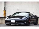 ４５８イタリア Ｆ１　ＤＣＴ　左Ｈ　正規Ｄ車　東名スポーツマフラー　２０ｉｎマットブラックＡＷ　カーボンブレーキ　レッドブレーキキャリパー　レッドレブカウンター　タンレザーインテリ　フル電動シート　シートヒーター　ルーフ内張張替済（1枚目）