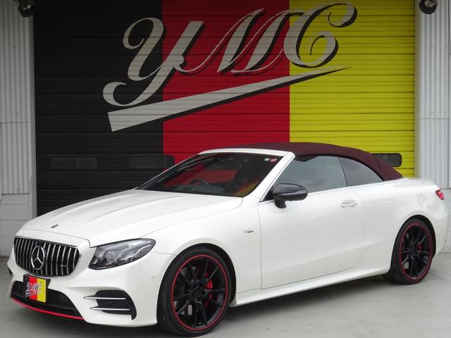 メルセデスＡＭＧ Ｅ５３　４マチック＋　カブリオレ　ユーザー買取車　エクスクルーシブＰＫＧ　赤黒革シート　シートヒーター＆ベンチレーター　ＲＳＰ　エアサス　ブルメスター　２０インチＡＷ　パナメリカーナグリル　純正ナビ＆フルセグ　全方位カメラ　レーダー