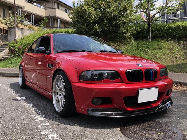 Ｍ３ Ｍ３クーペ　イモラレッドオールペン　ＣＳＬタイプフロントスポイラー　パワークラフトマフラー　カーツＬＳＤ　ザックスサスペンション（1枚目）