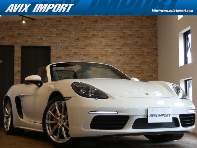 ７１８ボクスター(ポルシェ) ７１８ボクスターＳ　右Ｈ　７速ＰＤＫ　スポーツクロノＰＫＧ　黒幌　黒本革　ＰＣＭナビ 中古車画像