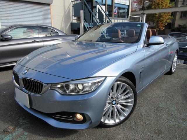 ４シリーズ(BMW) ４３５ｉカブリオレ　ラグジュアリー　ワンオーナー　整備記録　純正ナビ　バックカメラ　前後センサー　茶革シートヒーター　ヘッドアップディスプレイ　ＥＴＣ　スペアキー 中古車画像