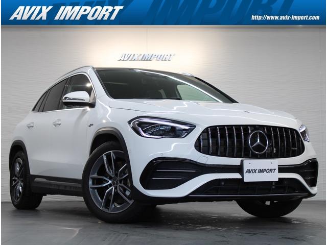 メルセデスＡＭＧ ＧＬＡクラス ＧＬＡ３５　４マチック　ＡＭＧアドバンスド＆パフォーマンスＰＫＧ　灰黒革　シートヒーター　純正ＨＤＤナビ地デジ全周カメラ　ＬＥＤライト　レーダーセーフティＰ　ＨＵＤ　専用１９ＡＷ　禁煙　１オーナー