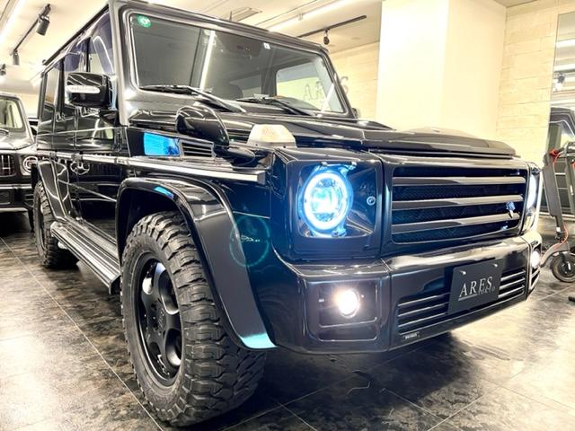 メルセデス・ベンツ Ｇクラス Ｇ５５　ＡＭＧロング　・ＢＲＡＢＵＳ　ＭＯＮＯＢＬＯＣＫ４　１８インチ・ＢＲＡＢＵＳフロントバンパー・ＢＲＡＢＵＳリアバンパー・フロントグリルＡＲＴ・ＡＭＧエンブレムブラックアウト・ドライブレコーダー・レーダー探知機