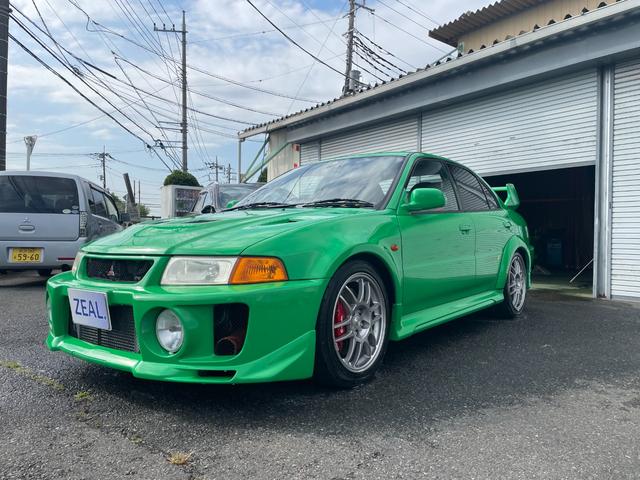 ＧＳＲエボリューションＶ　エボ５　ニューペイント　シグナルグリーンＨＫＳ　ＧＴ３タービン　ＨＫＳ　エキマニ　インテーク　ＭＯＴＥＣ　Ｍ８４　ＴＥＩＮ　車高調　ブレンボ　アルミラジエター　タイベル交換済み