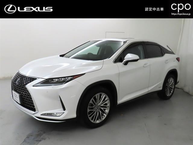 ＲＸ(レクサス) ＲＸ４５０ｈ　バージョンＬ　認定中古車ＣＰＯ　２０インチアルミホイール　スペアタイヤ　パノラミックビューモニター　セカンドパワーシート（電動リクライニング＆電動格納機能付）　ムーンルーフ　クリアランスソナー　パワーバックドア　ステアリングヒーター 中古車画像