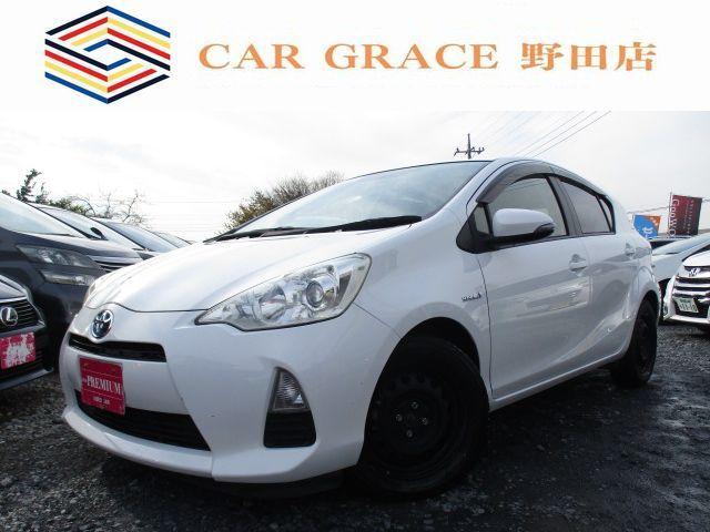 アクア(トヨタ) Ｓ　１年間走行無制限保証付　純正ＳＤナビ　地デジ　ＢＴオーディオ　ＣＤ　ＡＵＸ　バックカメラ　シートヒーター　オートエアコン　スマートキー　プッシュスタート　ＥＴＣ　オートライト　リアスポイラー 中古車画像