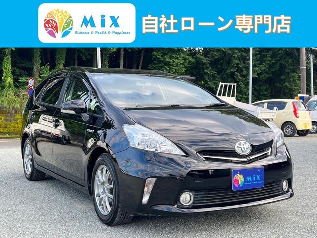 プリウスアルファ(トヨタ) Ｓ　バックカメラ　ナビ　ＴＶ　アルミホイール　オートライト　ヘッドライトウォッシャー　スマートキー　電動格納ミラー　ＣＶＴ　盗難防止システム　衝突安全ボディ　ＡＢＳ　エアコン　パワーステアリング 中古車画像