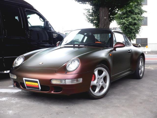 ９１１(ポルシェ) ９１１ターボ　４ＷＤ　６速ＭＴ　１９９６年モデル　走行６９２００ｋｍ　ボディラッピング（外装色ブラック）　ブラックレザーパワーシート 中古車画像