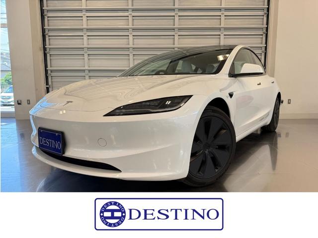 モデル３(テスラ) ロングレンジ　ＡＷＤ　令和６年／現行モデル／メーカー保証付き／バッテリー保証付き／４ＷＤパワーシート 中古車画像