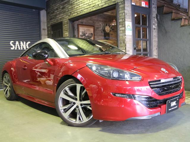 プジョー ＲＣＺ ＧＴライン　１オーナー　禁煙車　ｃａｒｒｏｚｚｅｒｉａ製ナビゲーション　フルセグＴＶ　バックカメラ　レッドステッチ入りナッパレザーシート　シートヒーター　専用１９インチアルミホイール　バイキセノンヘッドライト