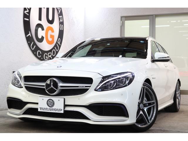 Ｃクラスステーションワゴン(AMG) Ｃ６３　ステーションワゴン　ＥＸＣ＆ＲＳＰ　Ｐスタ　黒本革＆Ｓヒータ　パノラマＳＲ　ＨＵＤ 中古車画像