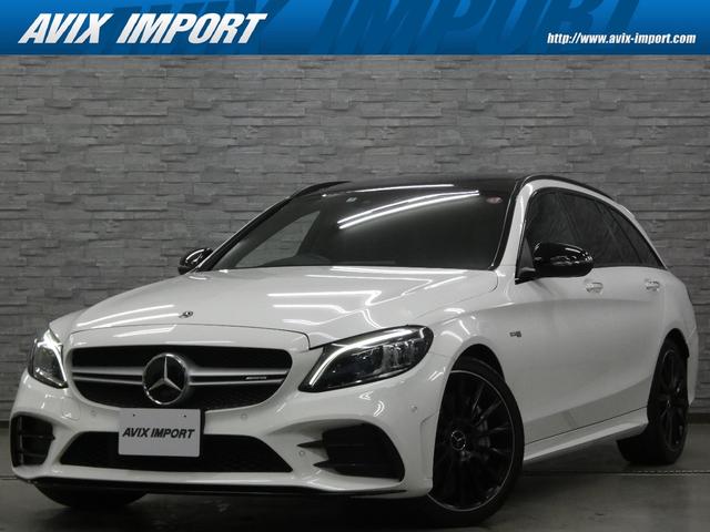 メルセデスＡＭＧ Ｃクラスステーションワゴン Ｃ４３　４マチック　ステーションワゴン　後期　ＲＳＰ　ＰＳＲ　黒革　ナビ　ＴＶ　Ｂカメラ　ＰＴＳ　ディストロ　Ｂｕｒｍｅｓｔｅｒ　ＡｐｐｌｅＣａｒＰｌａｙ　エアバランス　ＨＵＤ　Ｐトランク　キーレスゴー　マルチビームＬＥＤライト　１９ＡＷ