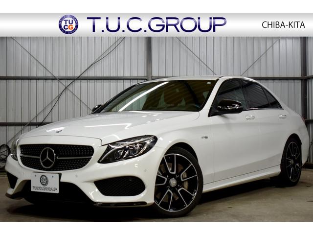 Ｃ４３　４マチック　レーダーＰ　左Ｈ　１オーナー　３．０ＬＶ６ターボ３６７馬力　ヒーター赤革　ディストロ　ブラインドスポット　ＬキープＡＭＧエアロ１９ＡＷ　キーＧＯ　ブルメスターＳ　フットトランク　地デジＢカメ２年保証