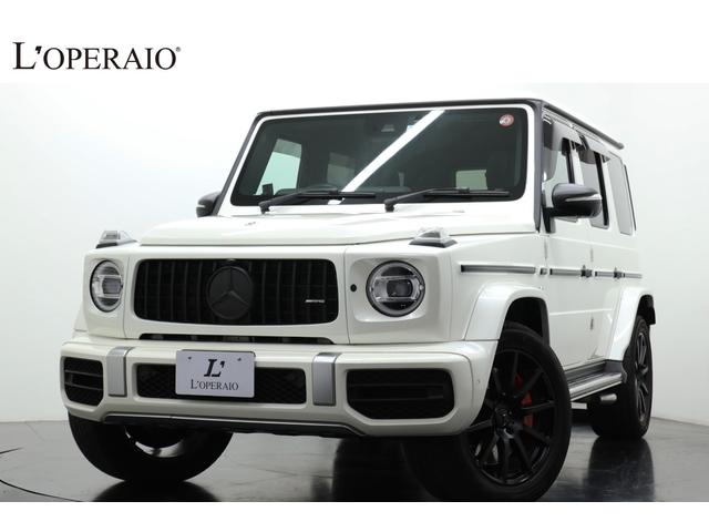 Ｇクラス Ｇ６３　ＡＭＧレザーエクスクルーシブパッケージ　有償色　黒革　純正２０インチＡＷ　レッドキャリパー　サンルーフ　ＬＥＤヘッドライト　ダイヤモンドステッチ　マッサージ機能　シートヒーター／エアコン　ブルメスター　純正ＨＤＤナビ　全周囲カメラ　地デジ