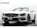 ＳＬ６３　ＡＭＧ　ダイヤモンドホワイト　黒革　ディーラー記録簿　純正１９インチアルミ　マジックスカイルーフ　キセノン　マッサージ機能　ベンチレーター　エアスカーフ　電動トランク　ハーマンカードン　純正ＨＤＤナビ(1枚目)