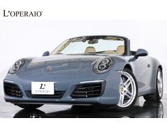 911 911カレラ カブリオレ 後期 左H 有償色 ベージュ革 紺幌 純正19インチアルミ PASM LEDヘッドライト シートヒーター エンボスヘッドレスト パドルシフト 電動格納ミラー PCMナビ バックカメラ ETC 中古車画像
