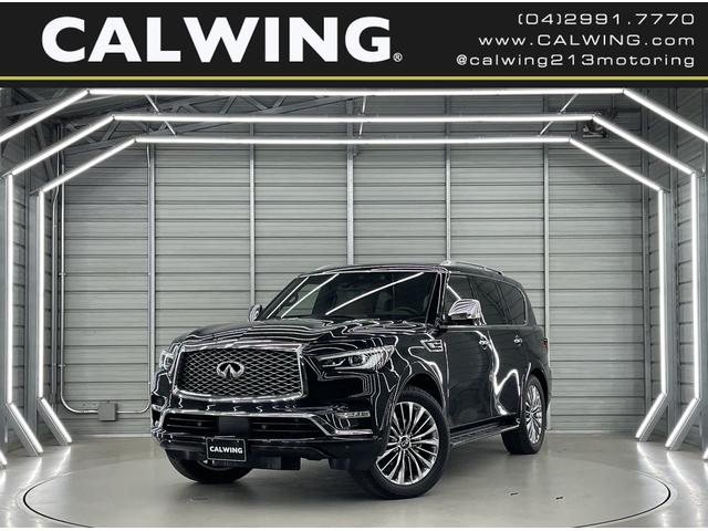 インフィニティ ＱＸ８０ プロアクティブ　日本国内生産　新並　１オナ　Ｖ８　４００馬力　サドルブラウンレザー　フロントツインモニター　サンルーフ　後席専用デュアルモニター　シートヒーター＆クーラー　アップルカープレイ　ステアリングヒーター　パワーリフトゲート　ＢＯＳＥ１７スピーカー