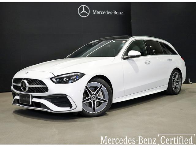 Ｃ２２０ｄ　ワゴンアバンギャルド　ＡＭＧライン　認定中古車　ベーシックパッケージ　パノラミックスライディングルーフ　オパリスホワイト　メモリー付きパワーシート　アンビエントライト　ヘッドアップディスプレイ