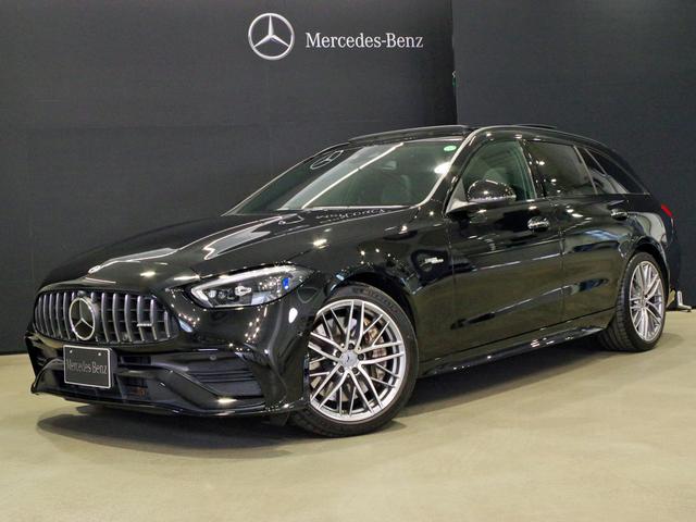 メルセデスＡＭＧ Ｃクラスステーションワゴン Ｃ４３　４マチック　認定中古車　オブシディアンブラック　パノラミックスライディングルーフ　メモリー付きパワーシート　アンビエントライト　３６０°カメラシステム