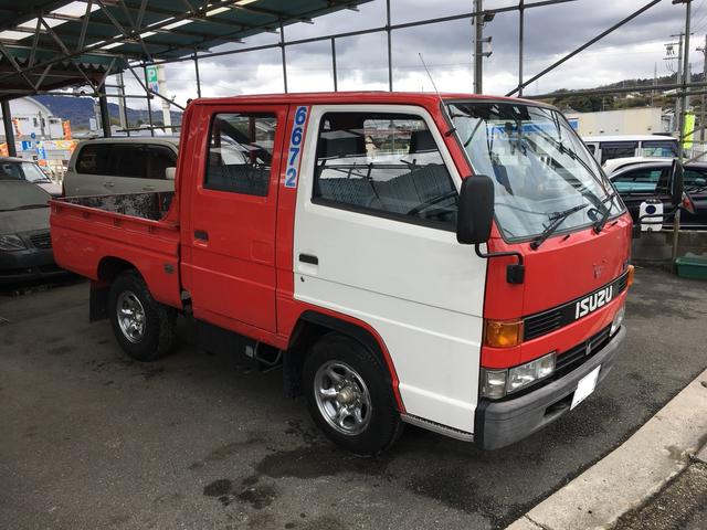 いすゞ エルフトラックダブルキャブ ６人乗り １ｔ積み クレーン付き エアコンの中古車 車体価格90万円 1992 平成4 年式 走行1 9万キロ 車体色レッドｉｉ 奈良県生駒市南田原町３４５ ３ ボルボカーズキッチン１６８の在庫 グーネット中古車