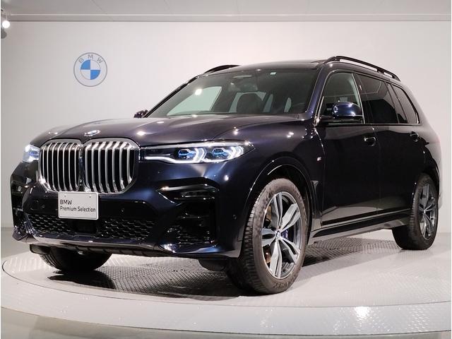 ＢＭＷ Ｘ７ ｘＤｒｉｖｅ　３５ｄ　Ｍスポーツ　２列目コンフォートシート　６人乗り　ブラックレザーシート　パノラマガラスサンルーフ　純正２１インチアロイホイール　レーザーライト　ヘッドアップディスプレイ　アクティブクルーズコントロール