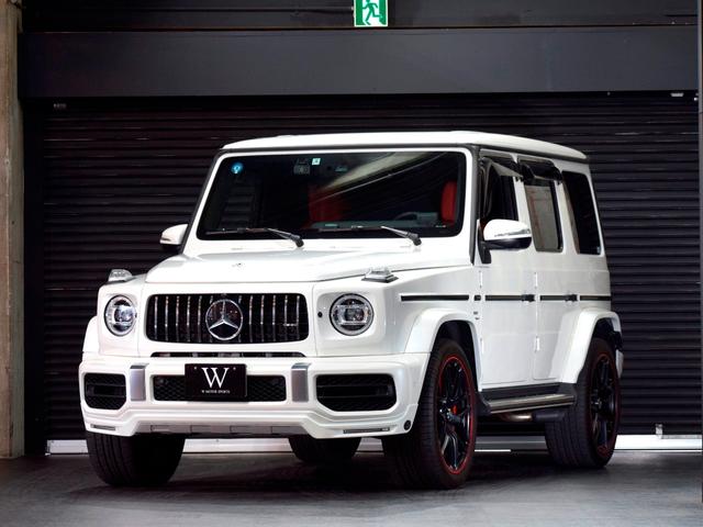 Ｇ６３　ＡＭＧレザーエクスクルーシブパッケージ　ＡＭＧ２２ＡＷ　ＢＲＡＢＵＳリップ　パワークラフトマフラー（純正あり）　レッドレザーエクスクルーシブ　スペアタイヤ背面カーボン　記録簿・スペアキー完備　禁煙(1枚目)