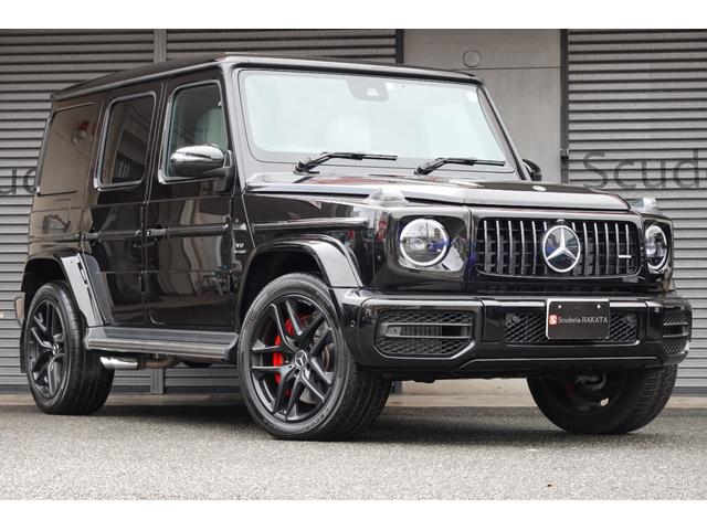 メルセデスＡＭＧ Ｇクラス Ｇ６３　マヌファクトゥーアプログラム・プラス・ＡＭＧナイトパッケージ＆カーボンファイバーインテリア・プラチナホワイトレザー・ワンオーナー・禁煙車　右ハンドル