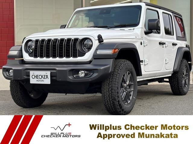 ラングラー（ジープ）スポーツ　登録済未使用車／ＡＣＣ／メンテナンスケア付／純正ナビモニタ１２．３インチ／ＡｐｐｌｅＣａｒＰｌａｙＡｎｄｒｏｉｄＡｕｔｏ／ＥＴＣ２．０／フロントバックカメラ／ＡＣＣ／ブラインドスポットモニター／フォグ 中古車画像