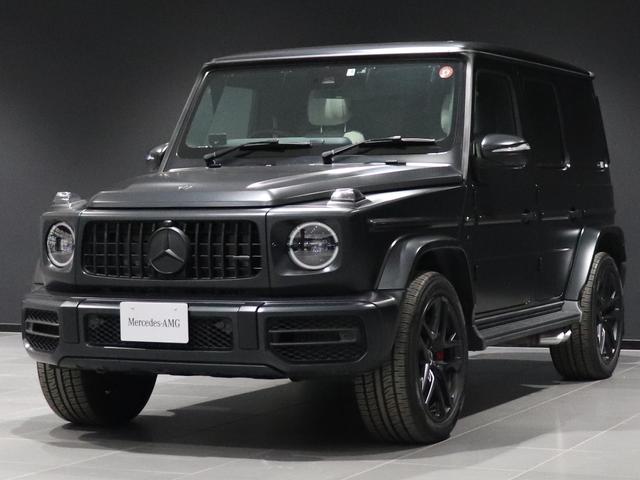 Ｇ６３　ＡＭＧナイトＰＫＧ仕様　Ｇ．ｍａｎｕｆａｋｔｕｒプログラム　マットブラックＡＭＧ２１インチＡＷ　ボディ同色スペアタイヤリング　ベージュシートベルト　フリップダウンモニター　ブラックランニングボード(1枚目)