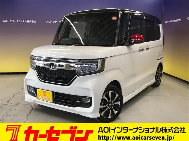 N−BOXカスタム(ホンダ) G・Lホンダセンシング 両側パワースライドドア AftermarketSDナビ フルセグTV CD DVD BTオーディオ USB Bカメラ 衝突軽減ブレーキ 追従クルコン レーンアシスト LEDオートライト ETC 純正14インチアルミ 中古車画像
