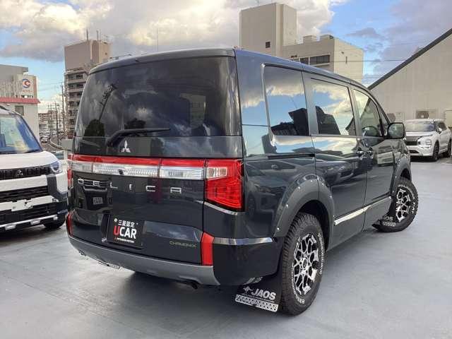 デリカＤ：５ シャモニー　１１型ナビ・フルセグＴＶ・全周囲カメラ　アイドリングＳ　アクティブクルーズコントロール　イモビ　衝突被害軽減装置　Ｂモニター　１オーナー　サイドカメラ　助手席エアバッグ　地デジＴＶ　電動リアゲート（2枚目）