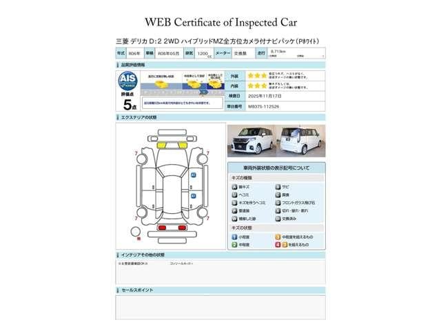 デリカD:2 ハイブリッドMZ 全方位カメラ付ナビパッケージ 純正ナビ・フルセグTV・全周囲カメラ クルコン 全周囲モニター LEDライト フルセグ 衝突軽減 両側パワースライドドア アルミホイール ETC コーナーセンサー フルフラット 横滑り防止装置 禁煙車(19枚目)