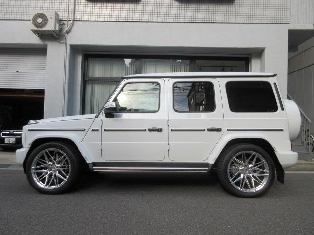 Gクラス G450d ローンチエディション ディーラー車 後期モデル 禁煙車 屋内保管 白革 VOSSEN22インチ ローダウン(2枚目)