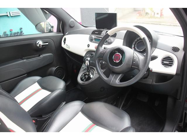 500 バイ グッチ ディーラー車 右ハンドル 4人乗り 限定モデル A/Tモード5速シーケンシャルミッション Dream Maker製ナビゲーション&TV FIAT純正ETC キセノンヘッドライト(13枚目)