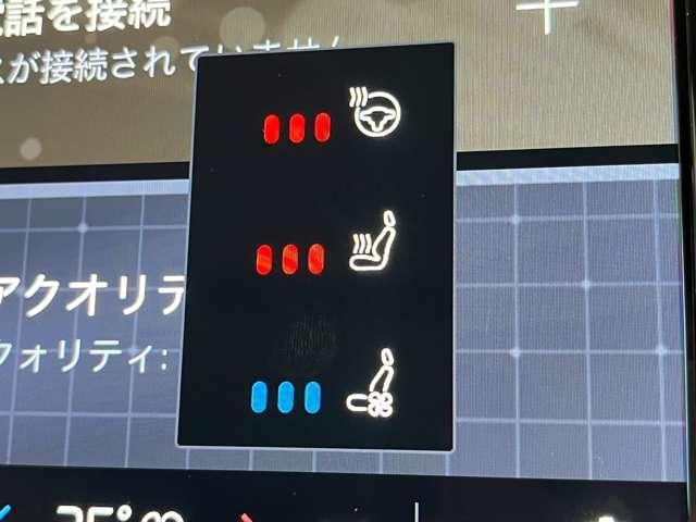 シートヒーター・シートクーラー・ステアリングヒーターを装備。