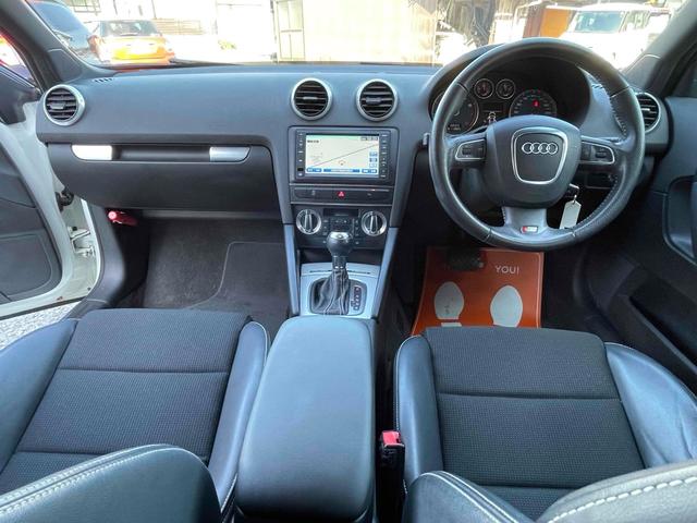 A3 スポーツバック1.4TFSI Sラインパック バックカメラ ナビ TV クリアランスソナー アルミホイール AT 盗難防止システム 記録簿 ABS ESC CD DVD再生 USB Bluetooth エアコン パワーステアリング(2枚目)