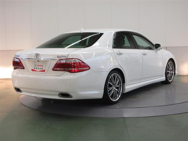 クラウン ロイヤルサルーン フルセグ HDDナビ DVD再生 ミュージックプレイヤー接続可 バックカメラ ETC HIDヘッドライト ワンオーナー フルエアロ 記録簿(6枚目)