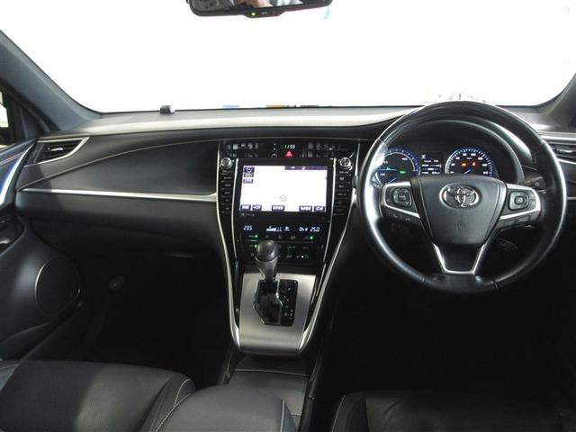 ハリアーハイブリッド プログレス　メタル　アンド　レザーパッケージ　４ＷＤ　革シート　フルセグ　メモリーナビ　ミュージックプレイヤー接続可　バックカメラ　衝突被害軽減システム　ＥＴＣ　ドラレコ　ＬＥＤヘッドランプ　ワンオーナー　フルエアロ　記録簿（8枚目）