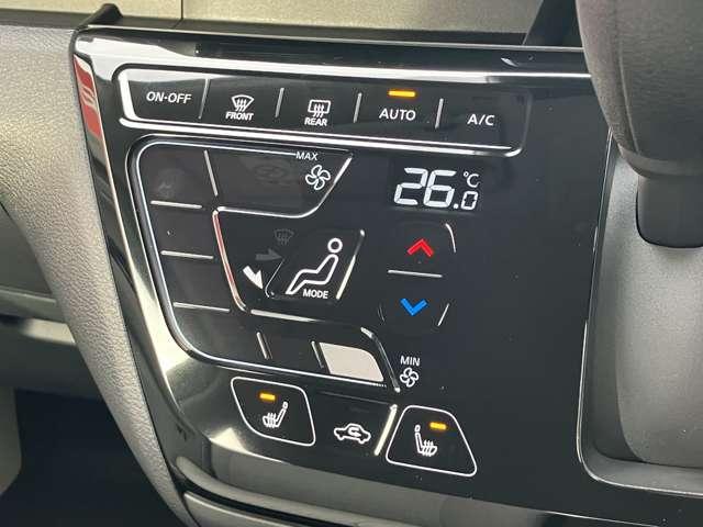 タッチパネル式のオートエアコンを採用！視認性の高い表示部や操作音で直感的な操作が行えます！シ-トヒ-タ-付
