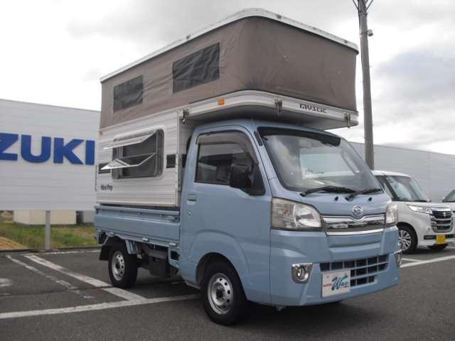 ハイゼットトラック ＭｉｎｉＰＯＰキャンパーＭＹＳミスティック製４ＷＤ　ポップアップルーフ　外部電源　サブバッテリー　燃料式ヒーター（座席下パターン）　ナビ／ＴＶ　バックカメラ　ＥＴＣ（3枚目）