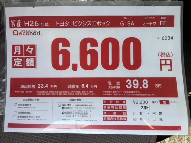 ピクシスエポック Ｇ　ＳＡ　修復歴無し　内外装仕上げ済み　保証付き（32枚目）