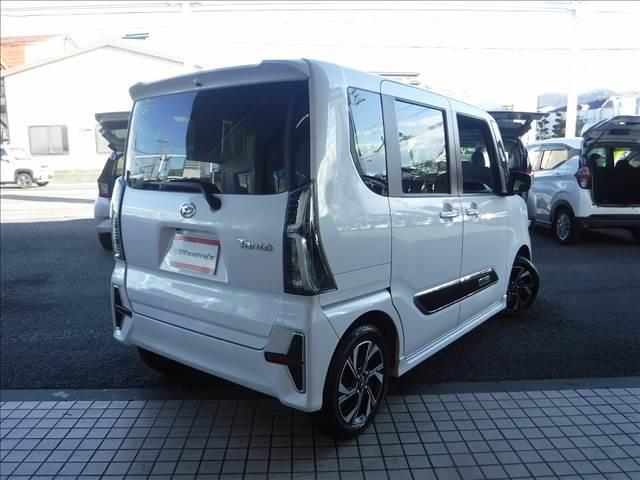 タント カスタムXスタイルセレクション☆ストラーダナビフルセグTV☆ パノラマモニター☆両側パワスラ☆ハーフレザーシート☆前席シートヒーター☆USB電源☆LEDヘッドライト☆LEDフォグ☆コーナーセンサー☆スマートアシスト☆アイドリングストップ☆禁煙車★試乗予約承り中(3枚目)