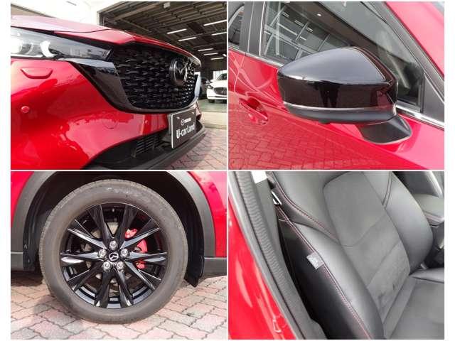 ホイール、サイドミラー等各所をブラックで引き締めたエクステリアにブラックにレッドステッチの内装のブラックトーンエディション！！