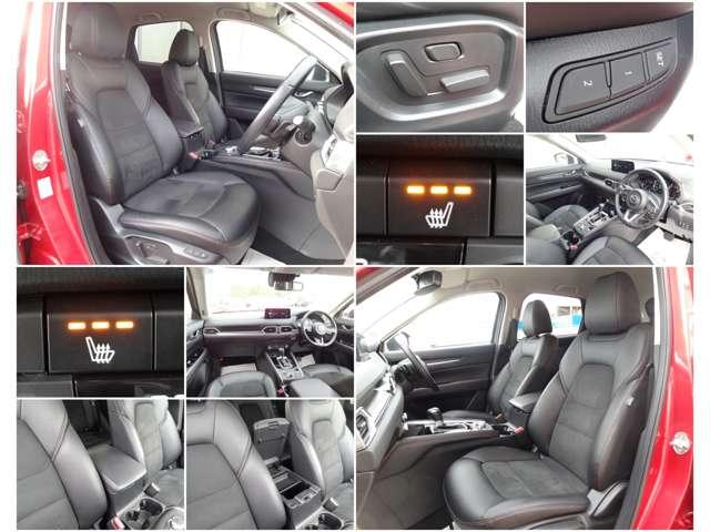 運転席には電動パワーシート搭載！また１つのキーごとシート位置を記憶できるメモリー機能付き！またシートヒーターも搭載！