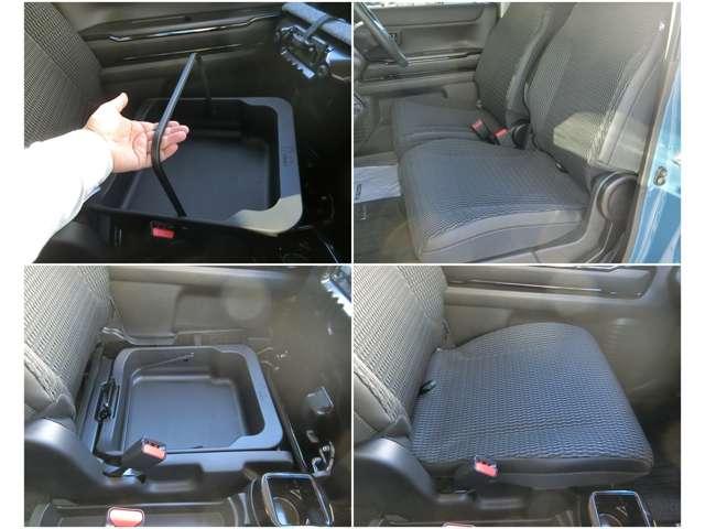 助手席下には大容量の収納ＢＯＸを搭載！その外にも収納がございます！