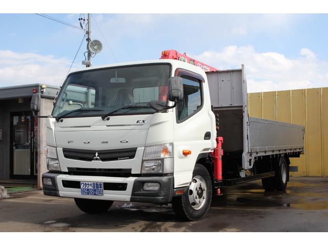 キャンター キャンターＥＸ　超超ロング　ワイド拡幅キャブ　ユニック　ＵＲＵ２９３　２．９ｔ吊り３段クレーン　ラジコン　差し違いアウトリガー　アルミブロック　荷台内寸５２３Ｘ２２６　ターボ　１７５馬力　５速ＭＴ　キーレス（3枚目）